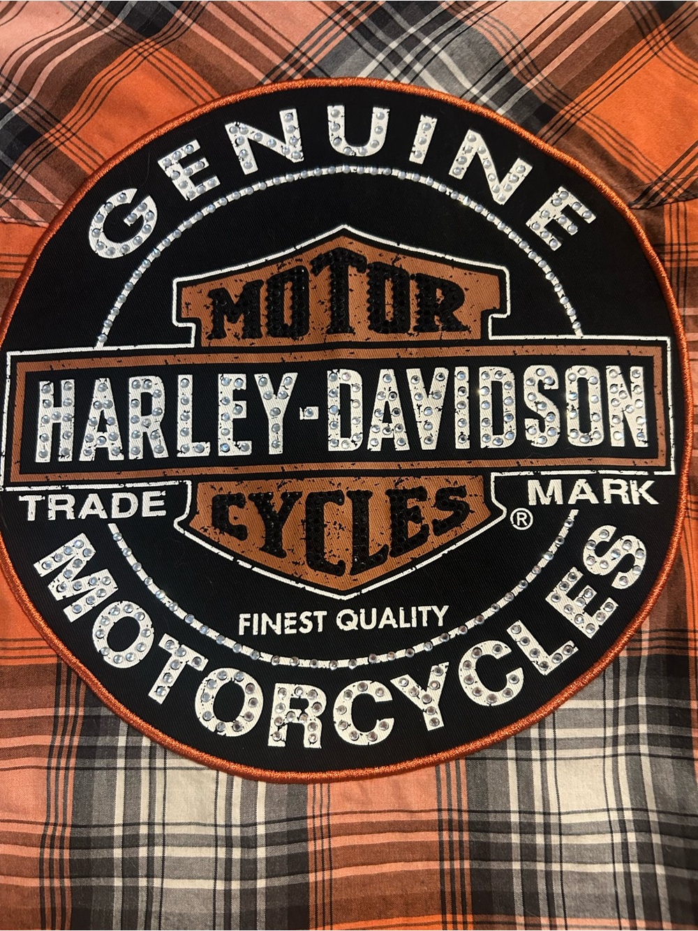Women’s Harley Davidson Plaid Short Sleeve Button up - Picture 7 of 9
